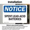 Signmission Spent Lead-Acid Batteries, 7 in W x Rectangle, Vinyl Decal OS-2PACK-NS-D-57-L-16605 - alternate 3